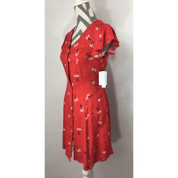 Abound red floral print dress size XS - Picture 4 of 9